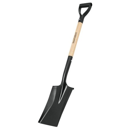 Landscapers Select Garden Spade Shovel, Steel Blade, 28 in L Wood Handle W/ D-Grip 34449
